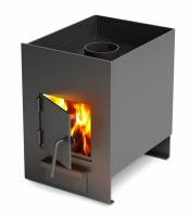 Продажа печь банная эконом-класса "двушечка", 6мм, антрацит (тмф) в Азнакаево  в интернет-магазине Vseizdereva