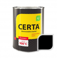 Продажа эмаль термостойкая "certa" (под кисть) черная 0,4кг (-30°c) в Азнакаево  в интернет-магазине Vseizdereva
