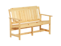 Продажа скамейка садовая со спинкой (лиственница) 1375х550х920 "дачная" в Азнакаево  в интернет-магазине Vseizdereva