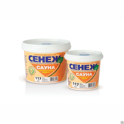 Продаем пропитка защитная для бани и сауны "сенеж" сауна 0,9кг (+0°c) в Азнакаево по доступным ценам.